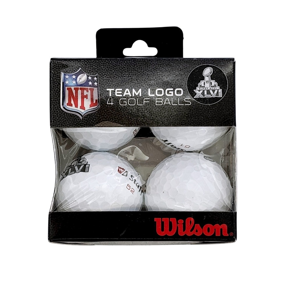 NEW Wilson Staff NFL Super Bowl XLVI Golf Balls 4-Pack NY Giants New England